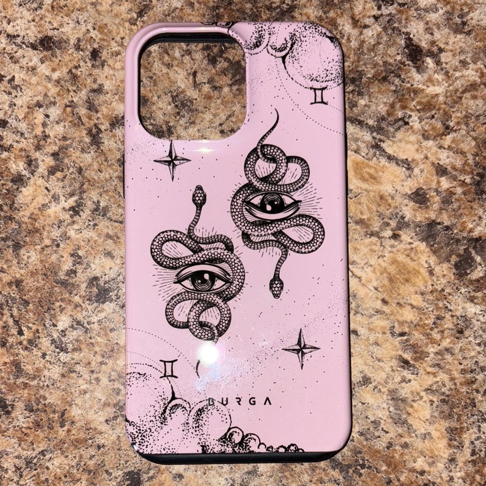 BURGA GEMINI Pink Snake Design Phone Case